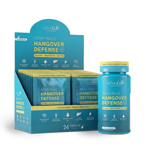 Hangover Pill (AdvaLife Adva-ResQ supplement with DHM, NAC and electrolytes for liver detox and hangover recovery support.) Hangover Pill (AdvaLife Adva-ResQ supplement with DHM, NAC and electrolytes for liver detox and hangover recovery support.)