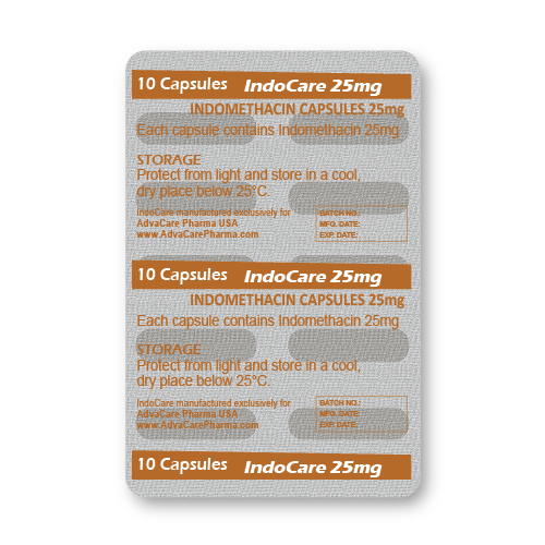 Capsules d'Indométhacine (blister de 10 capsules)