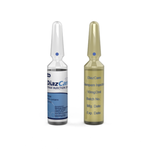 Injection de Diazépam (1 impression de flacon céramique et 1 étiquetage de flacon)