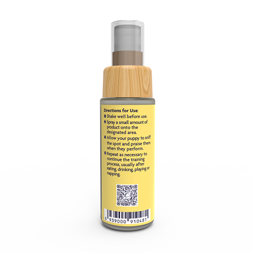 Spray d'Entraînement au Toilette (mode d'emploi du flacon) Spray d'Entraînement au Toilette (mode d'emploi du flacon)