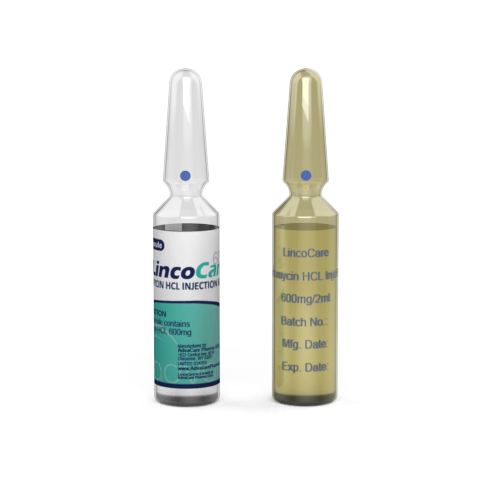 Inyección de Lincomicina HCl (1 impresión de ampolla cerámica y 1 etiquetado de ampolla)