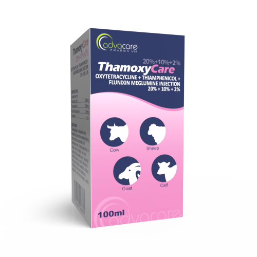 Inyección de Oxitetraciclina + Tiamfenicol + Meglumina Flunixin (caja de 1 vial)
