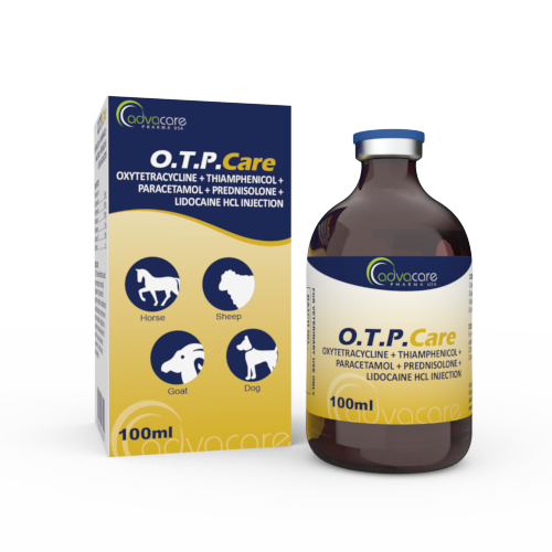 Inyección de Oxitetraciclina + Tiamfenicol + Paracetamol + Prednisolona + Lidocaína HCl (1 caja y 1 frasco)