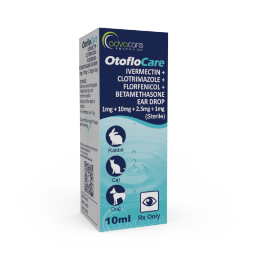 Ivermectin + Clotrimazole + Florfenicol + Betamethasone Ear Drops (box of 1 bottle)