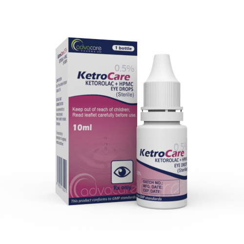 Gotas Oftálmicas de Ketorolaco + HPMC (1 caja y 1 frasco)