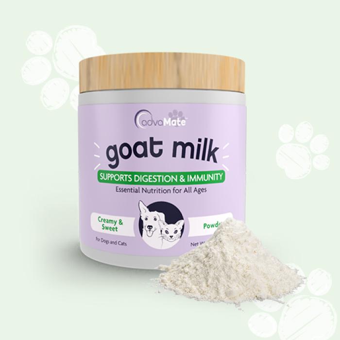 Lait de chèvre en poudre pour chiens et chats, complément naturel pour la digestion et l'hydratation. Lait de chèvre en poudre pour chiens et chats, complément naturel pour la digestion et l'hydratation.