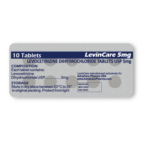 Levocetirizine Tablets (blister of 10 tablets)