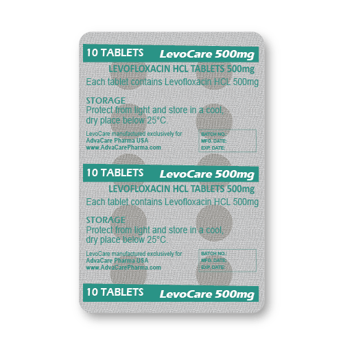 Comprimés de chlorhydrate de lévofloxacine (blister de 10 comprimés) Comprimés de chlorhydrate de lévofloxacine (blister de 10 comprimés)