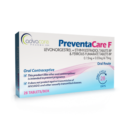 Levonorgestrel + Ethinylestradiol Tablets (box of 28 tablets)