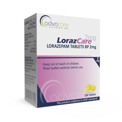 Lorazepam Tablets (box of 10 tablets)