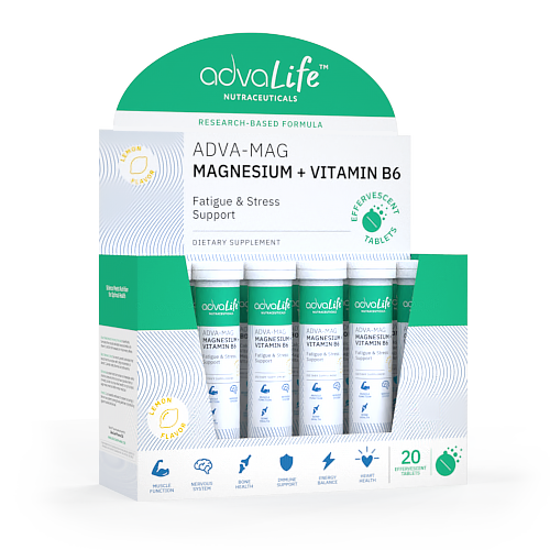 Magnesium + Vitamin B6 Effervescent Tablets (box of 12 tubes) Magnesium + Vitamin B6 Effervescent Tablets (box of 12 tubes)