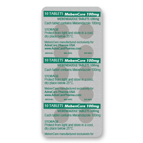 Comprimidos de Mebendazol (blíster de 10 comprimidos) Comprimidos de Mebendazol (blíster de 10 comprimidos)