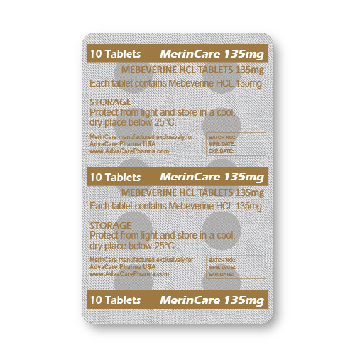 Comprimés de Mebeverine HCl (blister de 10 comprimés)