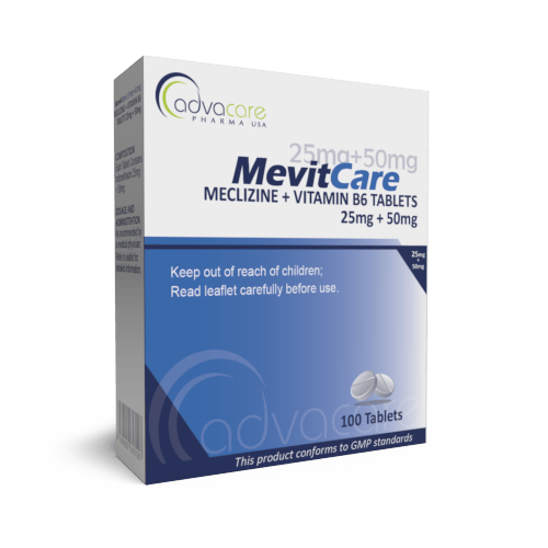 Comprimés de Meclizine + Vitamine B6 (boîte de 100 comprimés) Comprimés de Meclizine + Vitamine B6 (boîte de 100 comprimés)
