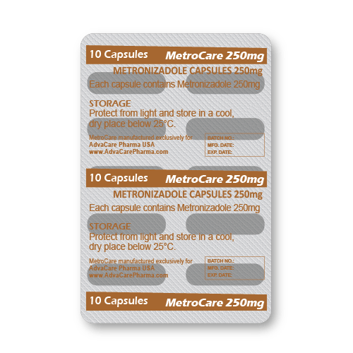 Cápsulas de Metronidazol (blíster de 10 cápsulas) Cápsulas de Metronidazol (blíster de 10 cápsulas)