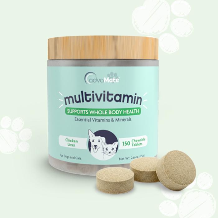 Tabletas masticables multivitamínicas para perros y gatos, complejo de vitaminas y minerales esenciales. Tabletas masticables multivitamínicas para perros y gatos, complejo de vitaminas y minerales esenciales.