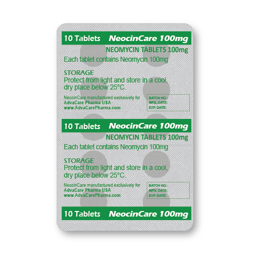 Comprimidos de Sulfato de Neomicina (blíster de 10 comprimidos)