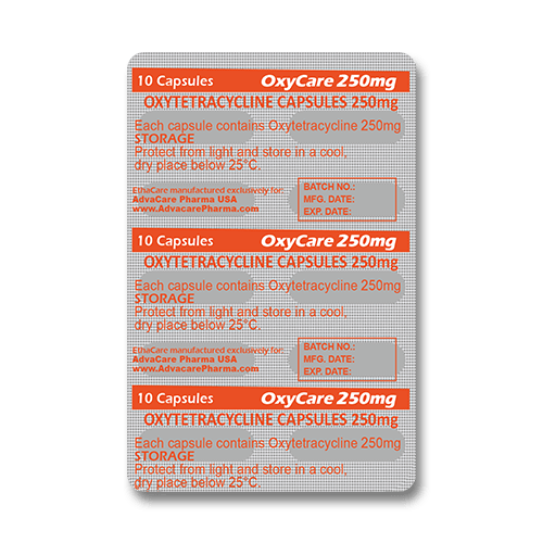 Cápsulas de Oxitetraciclina (blíster de 10 cápsulas)