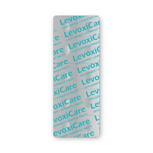 Comprimés d'Oxyclozanide + Levamisole (plaquette de 10 comprimés)