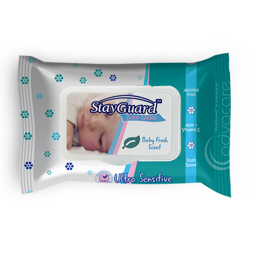Lingettes pour Bébés (80 pièces/paquet)