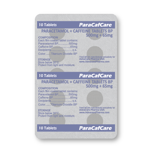 Comprimidos de Paracetamol + Cafeína (blíster de 10 comprimidos) Comprimidos de Paracetamol + Cafeína (blíster de 10 comprimidos)