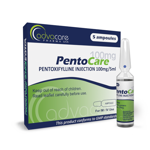 Inyección de Pentoxifilina (1 caja y 1 ampolla)