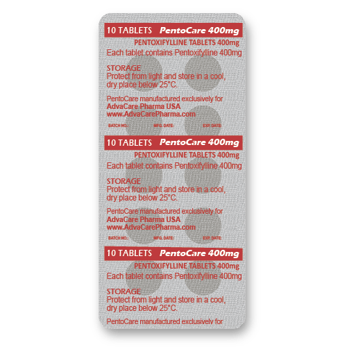Comprimés de Pentoxifylline (blister de 10 comprimés)