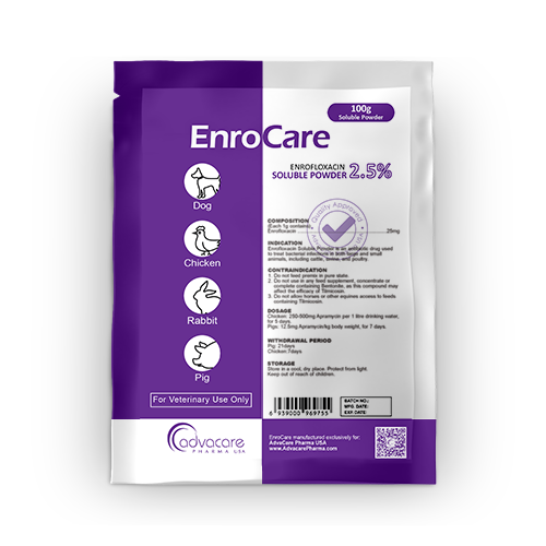 Polvo Soluble de Enrofloxacina (1 bolsa)