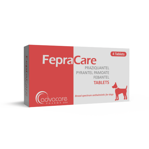 Comprimés de Praziquantel + Pyrantel Pamoate + Febantel (boîte de 4 comprimés)