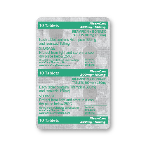 Rifampicin + Isoniazid Tablets (blister of 10 tablets) Rifampicin + Isoniazid Tablets (blister of 10 tablets)
