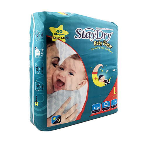 Couches pour Bébés (un sac en poly de 40 pièces)