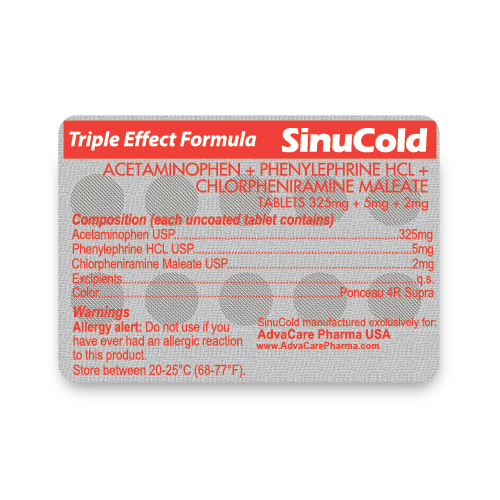 Comprimés Sinus + Rhume (blister de 10 comprimés) Comprimés Sinus + Rhume (blister de 10 comprimés)