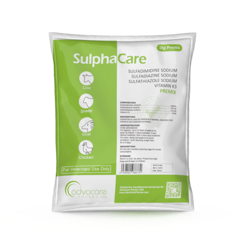 Prémélange de Sulfadimidine Sodique + Sulfadiazine Sodique + Sulfathiazole Sodique + Vitamine K3 (1 sac) Prémélange de Sulfadimidine Sodique + Sulfadiazine Sodique + Sulfathiazole Sodique + Vitamine K3 (1 sac)