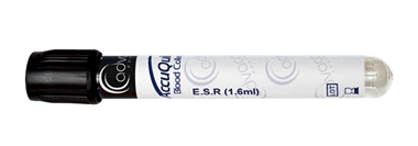 Tubo de recogida de sangre ESR - Citrato sódico al 3,8 (Negro)