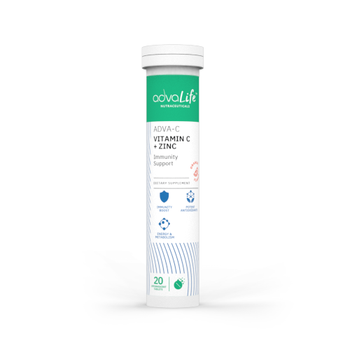 Vitamin C + Zinc Effervescent Tablets (tube of 20 tablets)