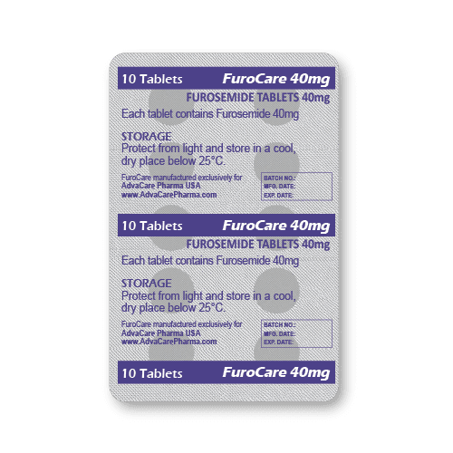 Furosemide Tablets (blister of 10 tablets)