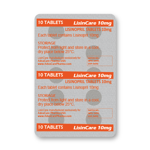 Lisinopril Tablets (blister of 10 tablets)