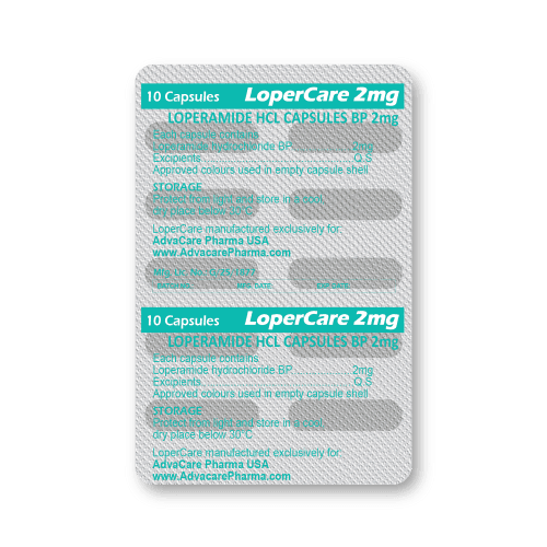 Cápsulas de Loperamida HCl (blíster de 10 cápsulas)