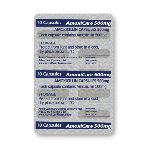 Amoxicilina Cápsulas (ampolla de 10 cápsulas)