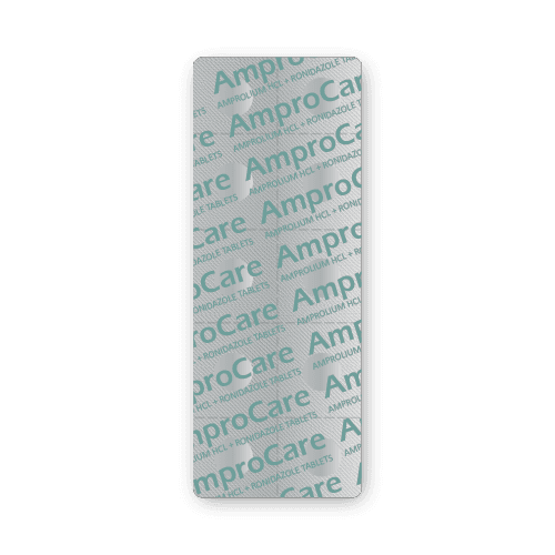 Comprimés d'Amprolium HCl + Ronidazole (plaquette de 10 comprimés)