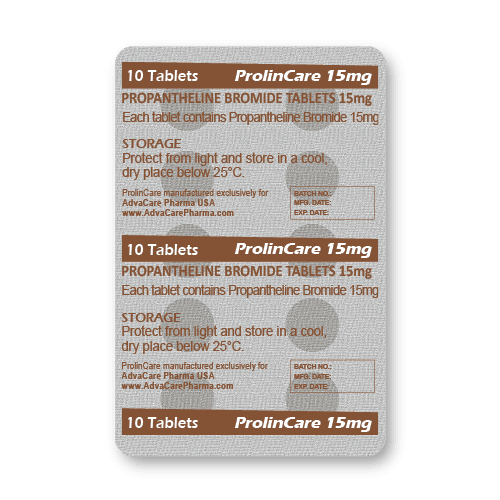 Propantheline Bromide Tablets (blister of 10 tablets)