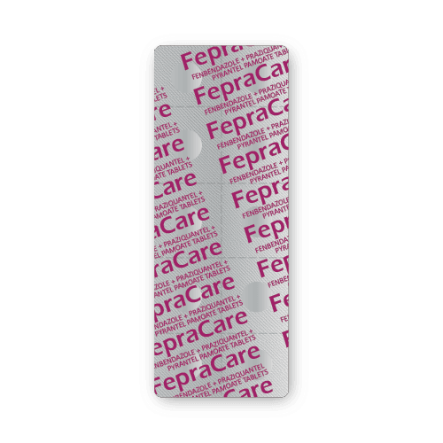 Comprimidos de Fenbendazol + Praziquantel + Pamoato de Pirantel (blíster de 10 comprimidos)