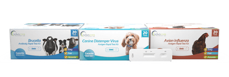 Veterinary rapid diagnostic test kits by AdvaCare Pharma.