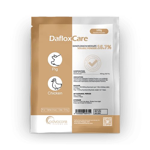 Polvo Soluble de Mesilato de Danofloxacino (1 bolsa)