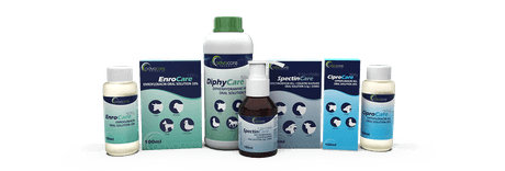 Large animal oral solutions therapies in multiple dose containers.