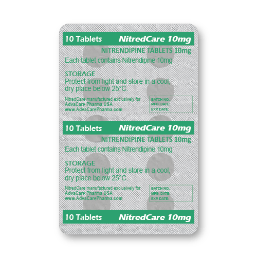 Nitrendipine Tablets (blister of 10 tablets)