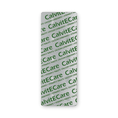 Comprimés de Carbonate de Calcium + Vitamine E (plaquette de 10 comprimés)