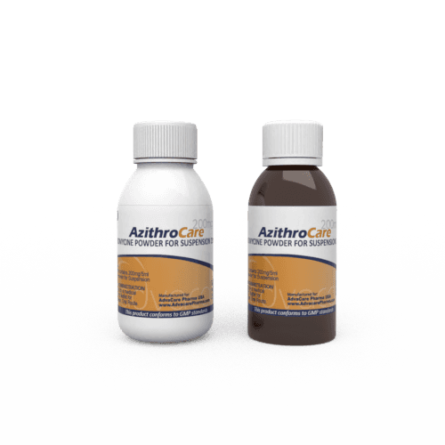 Azithromycin for Oral Suspension (1 white plastic bottle and 1 amber plastic bottle)