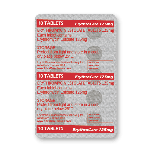 Erythromycin Estolate Tablets (blister of 10 tablets)