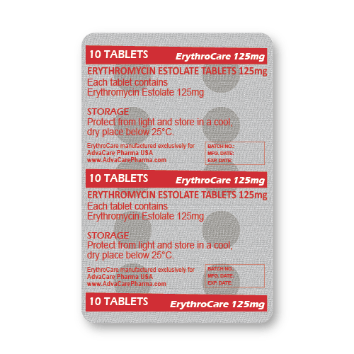 Erythromycin Estolate Tablets (blister of 10 tablets)